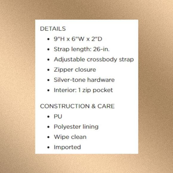 Koltov Reese Mini Crossbody Bag with Adjustable Strap Pale Plum or Mauve Color - Picture 5 of 12